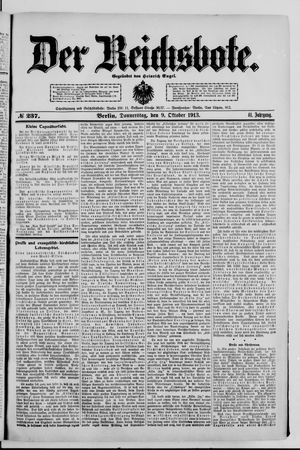 Der Reichsbote vom 09.10.1913