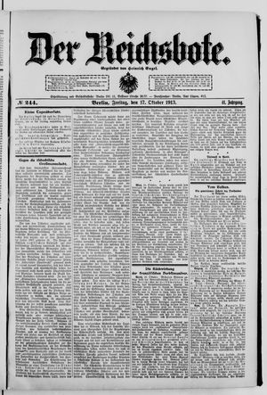 Der Reichsbote vom 17.10.1913