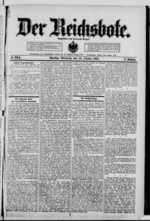 Der Reichsbote vom 29.10.1913