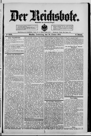 Der Reichsbote vom 30.10.1913