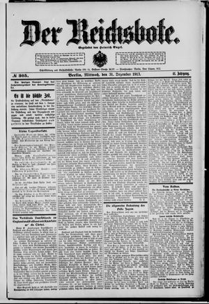 Der Reichsbote vom 31.12.1913
