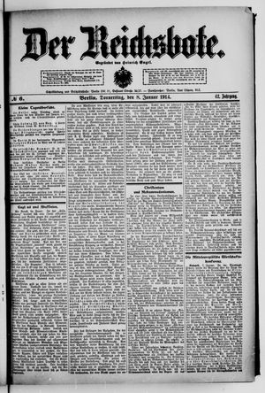 Der Reichsbote vom 08.01.1914