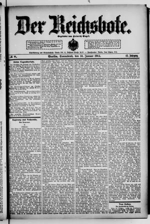 Der Reichsbote on Jan 10, 1914