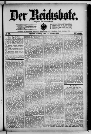 Der Reichsbote vom 25.01.1914