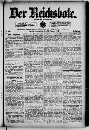 Der Reichsbote on Jan 31, 1914
