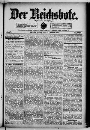 Der Reichsbote vom 13.02.1914