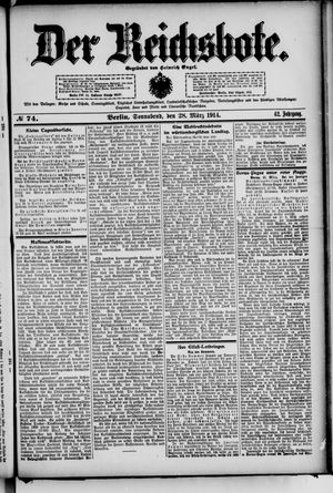 Der Reichsbote on Mar 28, 1914