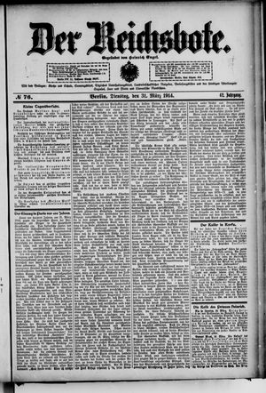 Der Reichsbote on Mar 31, 1914
