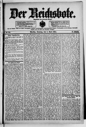 Der Reichsbote vom 05.04.1914