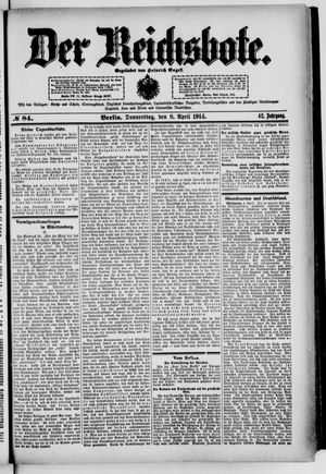 Der Reichsbote on Apr 9, 1914
