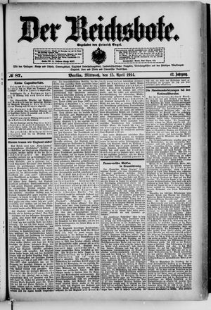 Der Reichsbote on Apr 15, 1914