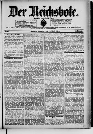 Der Reichsbote vom 19.04.1914