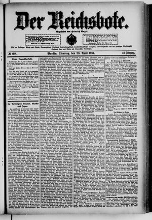 Der Reichsbote vom 28.04.1914