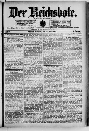 Der Reichsbote vom 29.04.1914