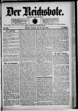 Der Reichsbote vom 28.06.1914