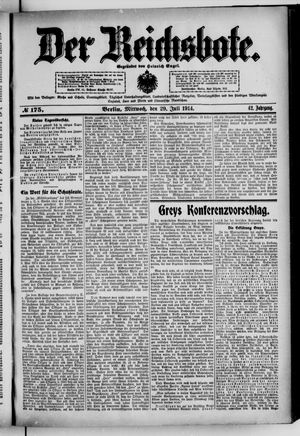 Der Reichsbote vom 29.07.1914