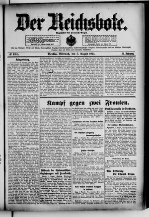 Der Reichsbote vom 05.08.1914