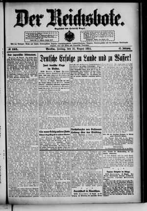 Der Reichsbote vom 21.08.1914