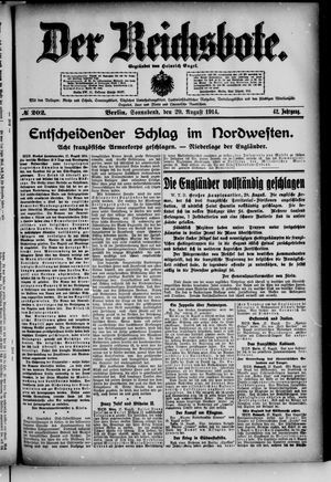 Der Reichsbote vom 29.08.1914