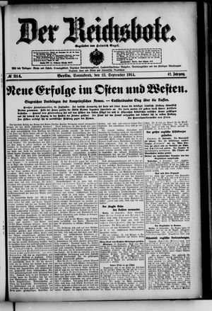 Der Reichsbote vom 12.09.1914