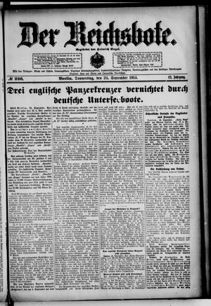 Der Reichsbote vom 24.09.1914