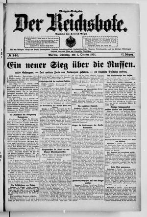 Der Reichsbote vom 04.10.1914