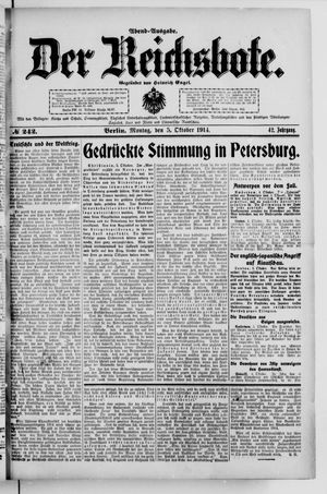 Der Reichsbote vom 05.10.1914