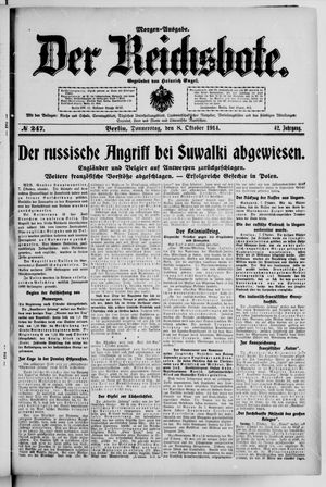 Der Reichsbote vom 08.10.1914