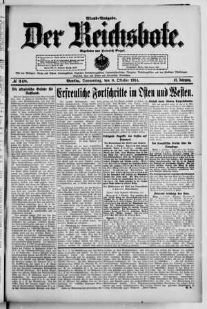 Der Reichsbote vom 08.10.1914