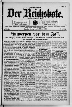 Der Reichsbote vom 09.10.1914