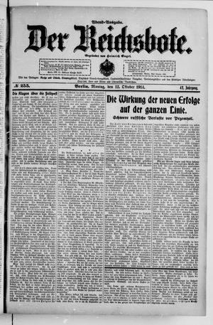 Der Reichsbote vom 12.10.1914