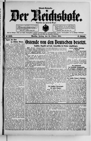 Der Reichsbote vom 16.10.1914