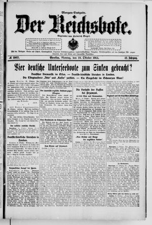 Der Reichsbote vom 19.10.1914