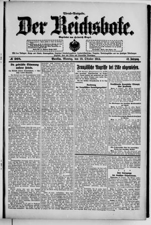 Der Reichsbote vom 19.10.1914