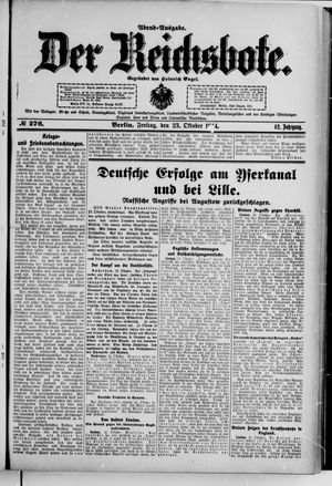 Der Reichsbote vom 23.10.1914