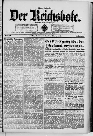 Der Reichsbote vom 24.10.1914