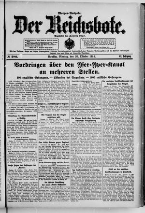 Der Reichsbote vom 26.10.1914