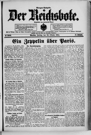 Der Reichsbote vom 30.10.1914