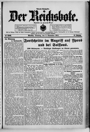 Der Reichsbote vom 03.11.1914