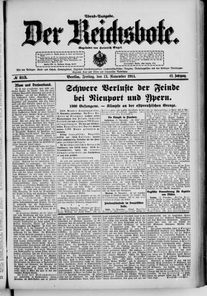 Der Reichsbote vom 13.11.1914