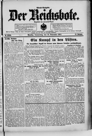 Der Reichsbote vom 19.11.1914