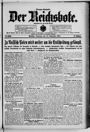 Der Reichsbote vom 24.11.1914