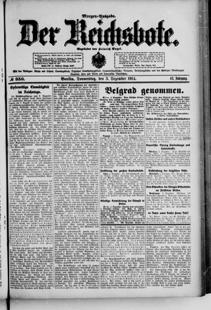 Der Reichsbote vom 03.12.1914