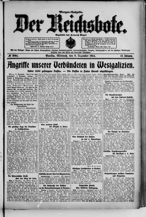 Der Reichsbote vom 09.12.1914