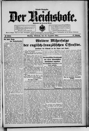 Der Reichsbote vom 23.12.1914