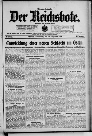 Der Reichsbote vom 24.12.1914