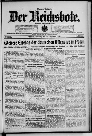 Der Reichsbote vom 27.12.1914