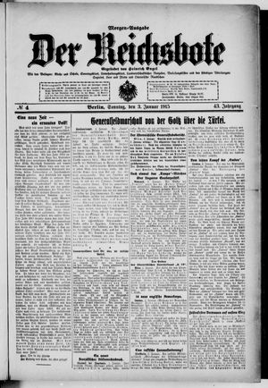 Der Reichsbote on Jan 3, 1915