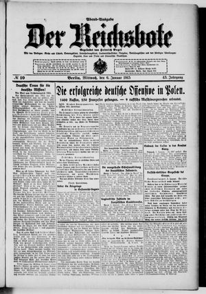 Der Reichsbote on Jan 6, 1915