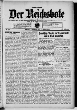 Der Reichsbote vom 07.01.1915